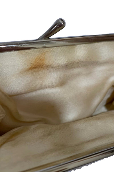 1950's Ecru Beaded Coin Purse