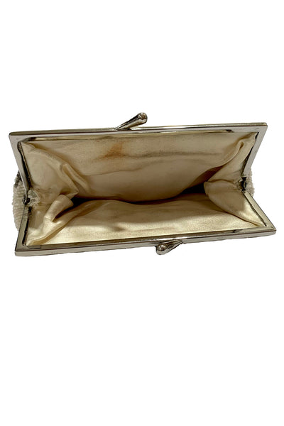 1950's Ecru Beaded Coin Purse