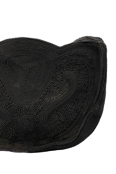 1940s Black Corded Bag