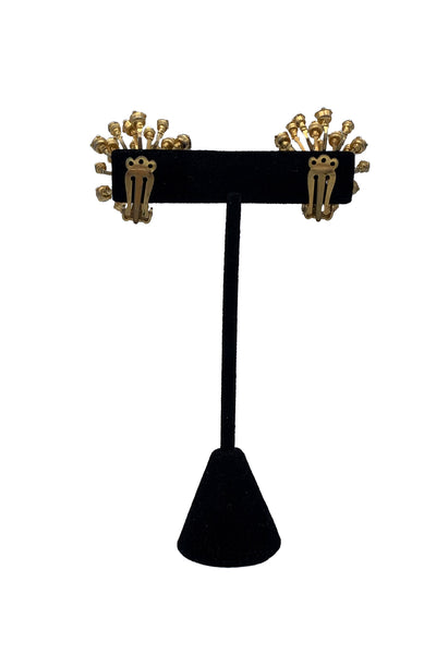 1960s Blue Rhinestone Sparkle Earrings