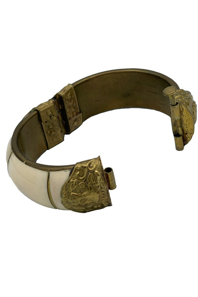 1970's Bone and Brass Bangle