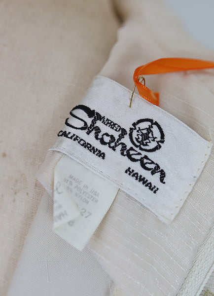 1960's Cream Shaheen Maxi Dress
