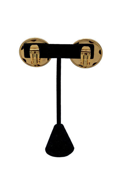 1960s Brushed Gold Clip Earrings