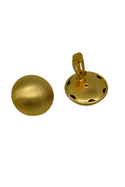 1960s Brushed Gold Clip Earrings