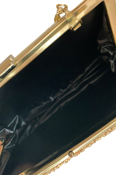 1960s Gold Glitter Evening Bag