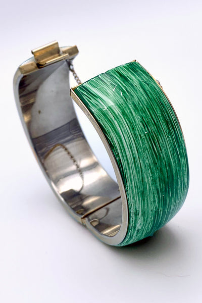 1960s Green and White Enamel Set