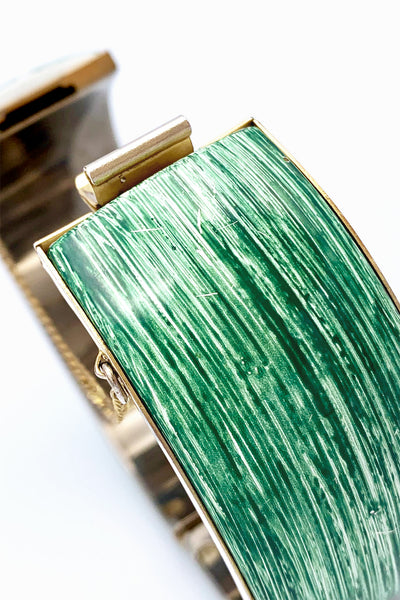 1960s Green and White Enamel Set