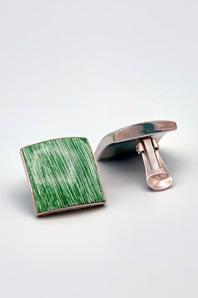 1960s Green and White Enamel Set