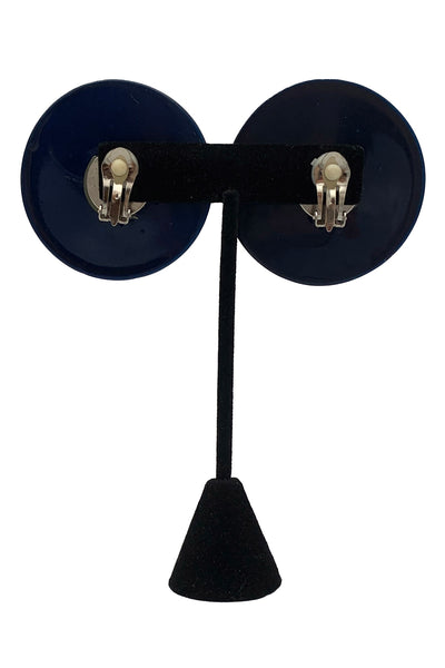 1970's Red, White and Blue Disc Earrings