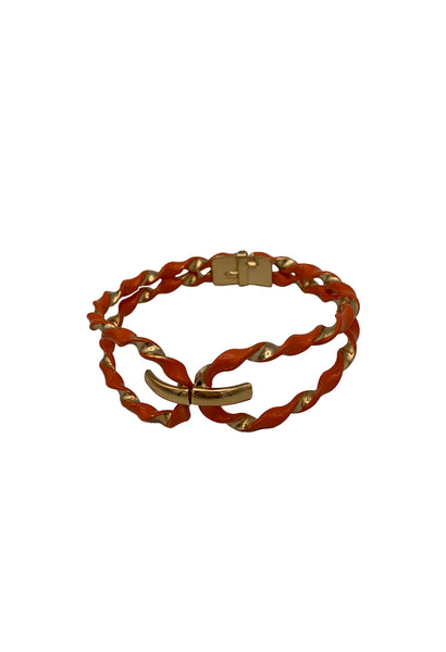 1960s Orange Enamel Bracelet