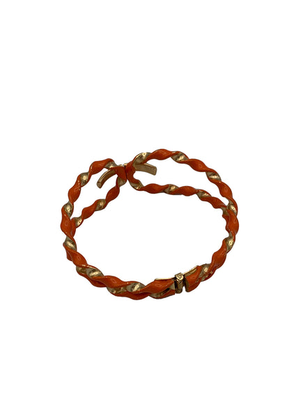 1960s Orange Enamel Bracelet