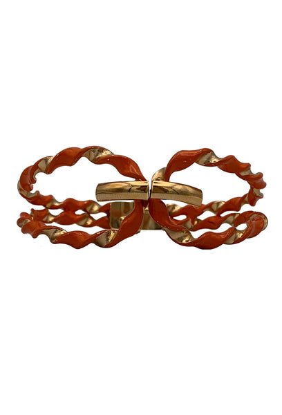 1960s Orange Enamel Bracelet