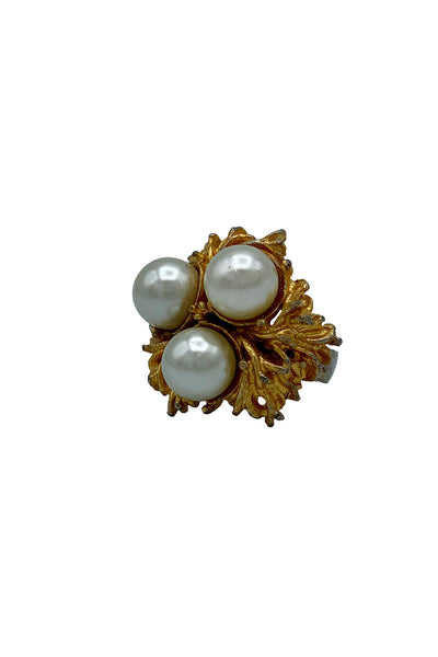 1960s Gold and Pearl Bird's Nest Ring