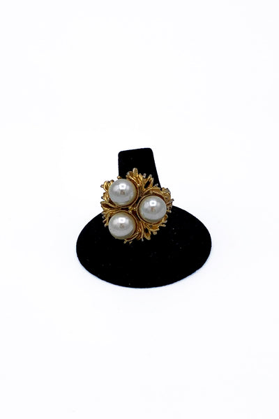 1960s Gold and Pearl Bird's Nest Ring