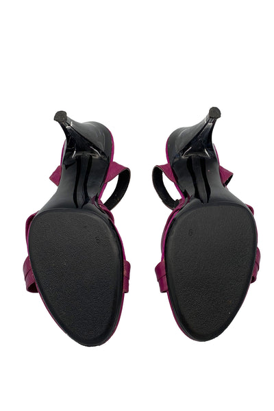1970s Purple Ankle Strap Heels