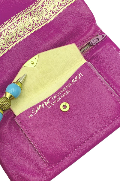 1960s Purple and Gold Metallic Leather Wallet