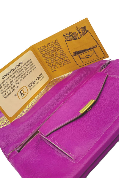 1960s Purple and Gold Metallic Leather Wallet