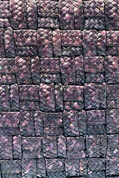 1980s Eggplant Purple Woven Bag