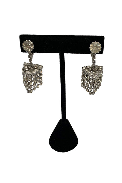 1960s Rhinestone Drop Earrings