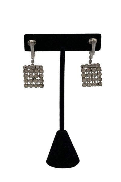 1960s Rhinestone Drop Earrings