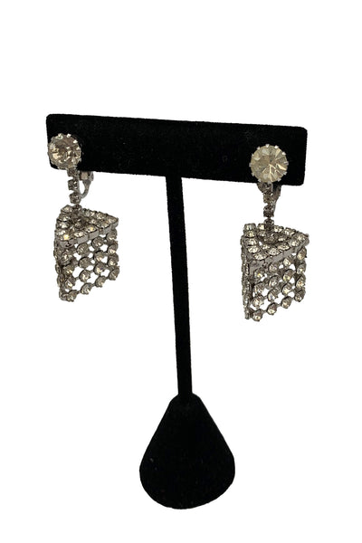 1960s Rhinestone Drop Earrings
