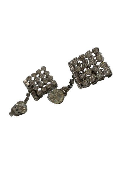 1960s Rhinestone Drop Earrings