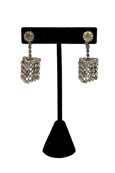1960's Rhinestone Drop Earrings