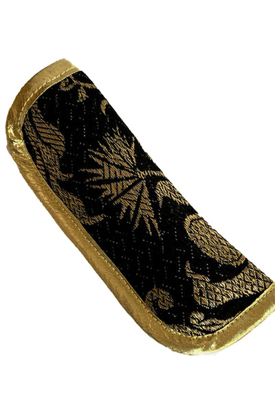 Black and Metallic Gold Eyeglass Case