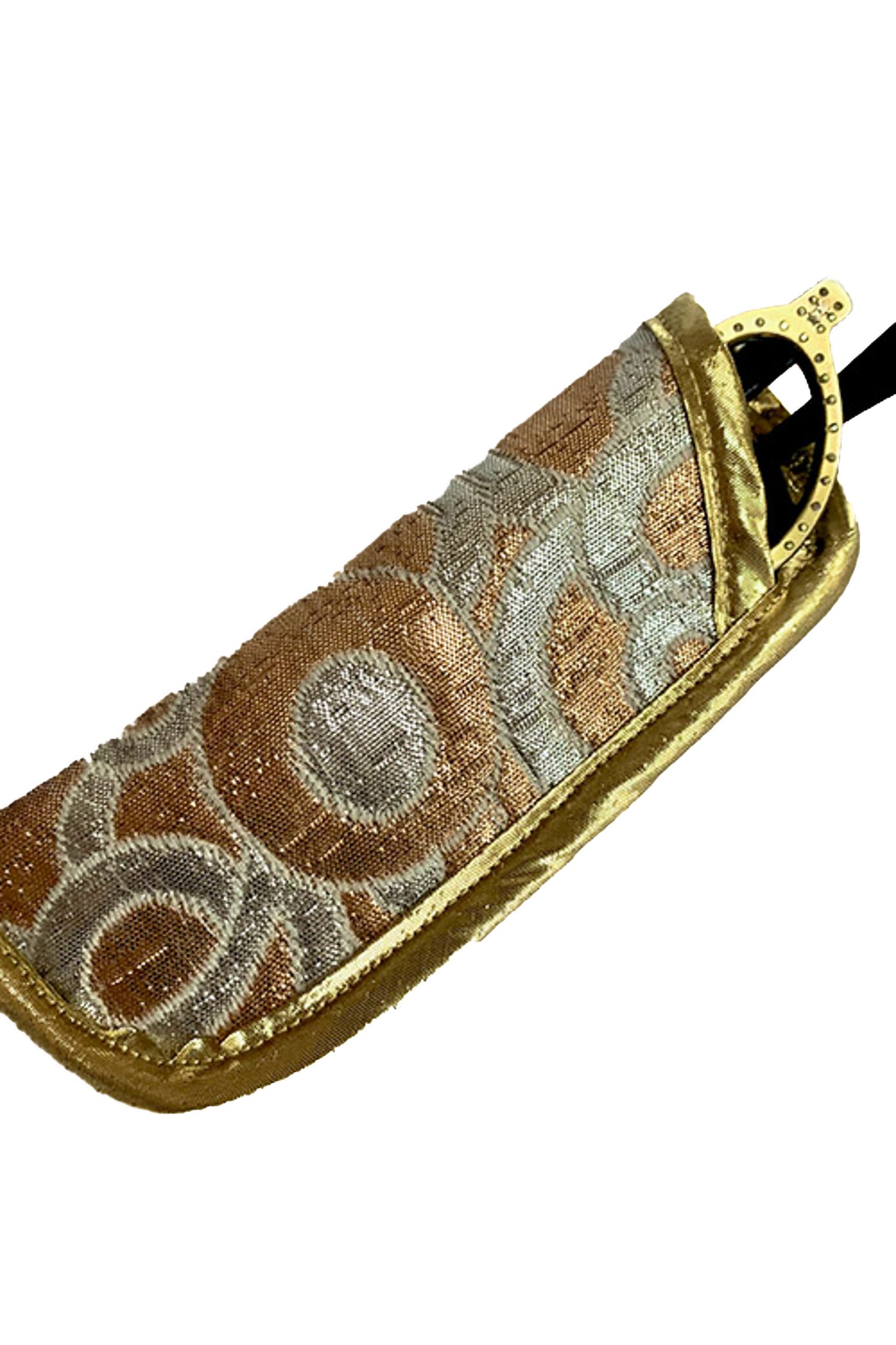 Copper, Silver, and Gold Lamé Eyeglass Case