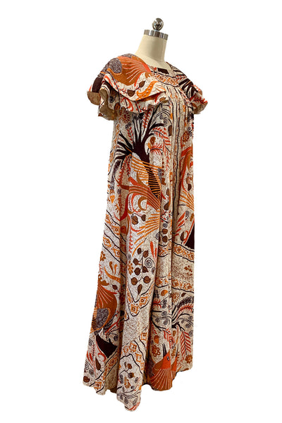 1970s Batik Tent Dress
