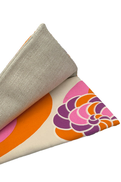 Vintage Textile Orange, Purple and Pink Large Clutch