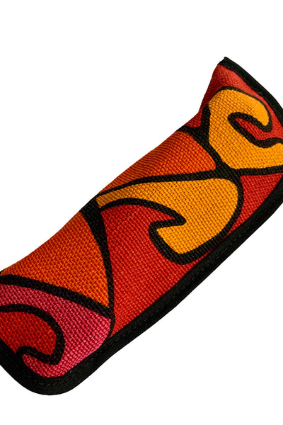 Orange, Red and Black Eyeglass Case