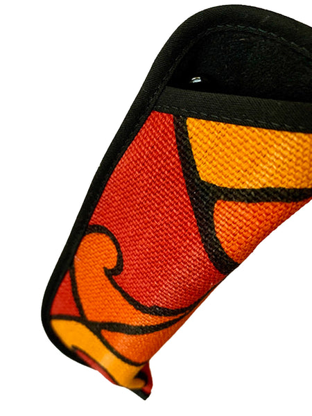 Orange, Red and Black Eyeglass Case