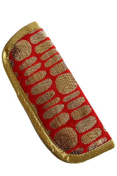 Red, Gold and Silver Lamé Eyeglass Case