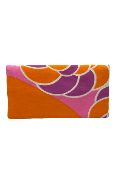 Vintage Textile Orange, Purple and Pink Mini Clutch