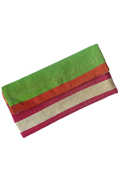 Vintage Textile Stripe Mini Clutch