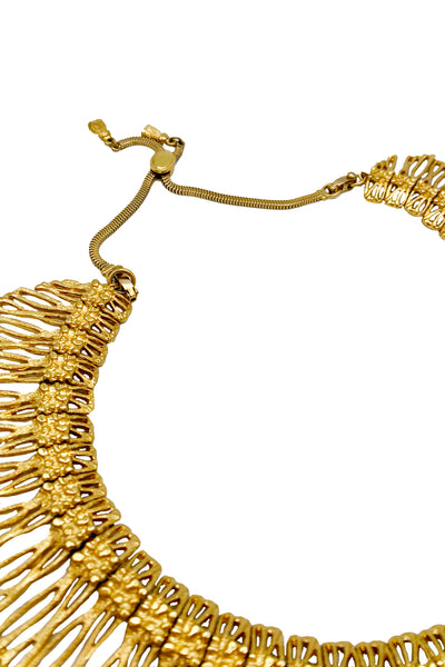1960s Gold Fan Articulated Choker