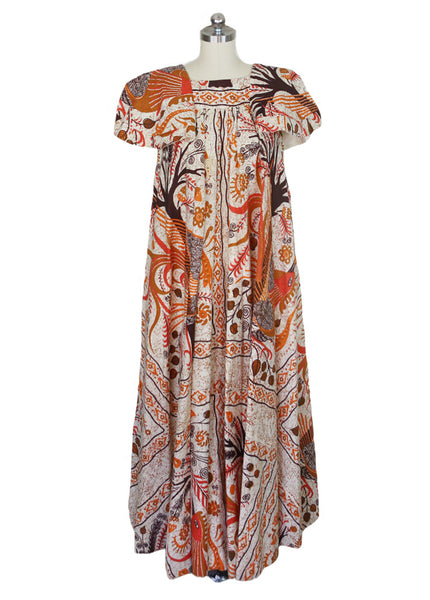 1970s Batik Tent Dress