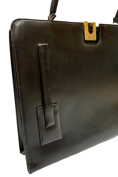 1950's Black Large Leather Handbag