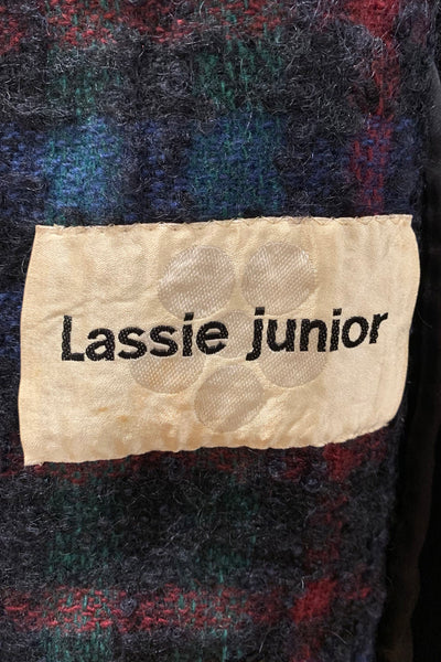 1960's Black Plaid Bouclé Coat