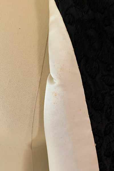 1960's Black Damask Neusteters Swing Coat