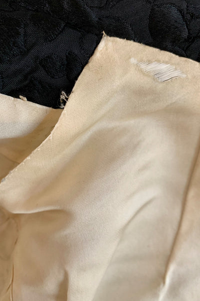 1960's Black Damask Neusteters Swing Coat