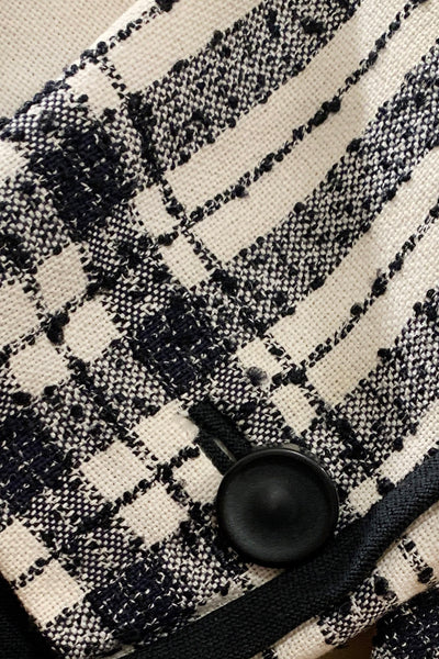 1970's Black and White Plaid Jacket