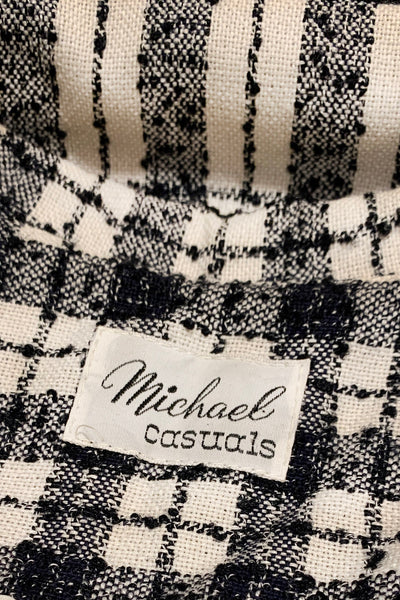 1970's Black and White Plaid Jacket
