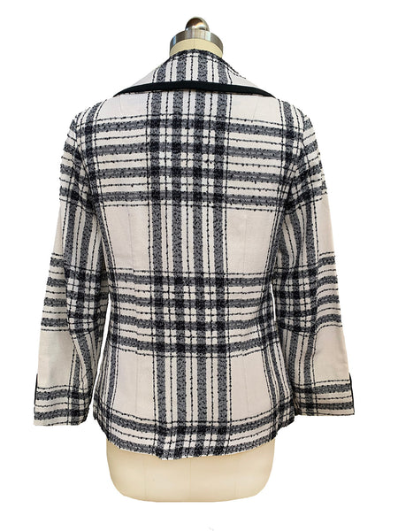 1970's Black and White Plaid Jacket