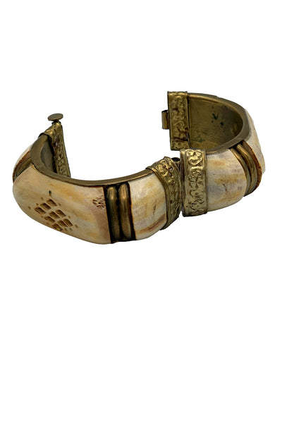 1970's Bone and Brass Bangle