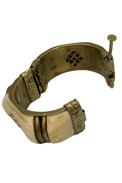 1970's Bone and Brass Bangle