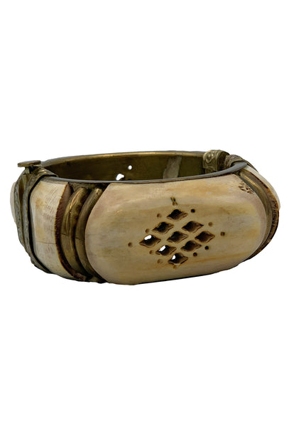 1970's Bone and Brass Bangle