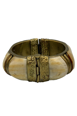 1970's Bone and Brass Bangle
