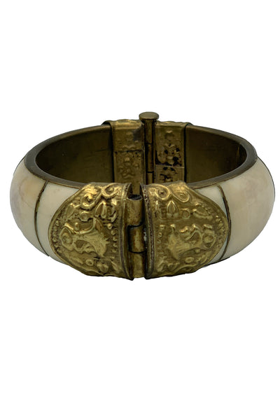 1970's Bone and Brass Bangle